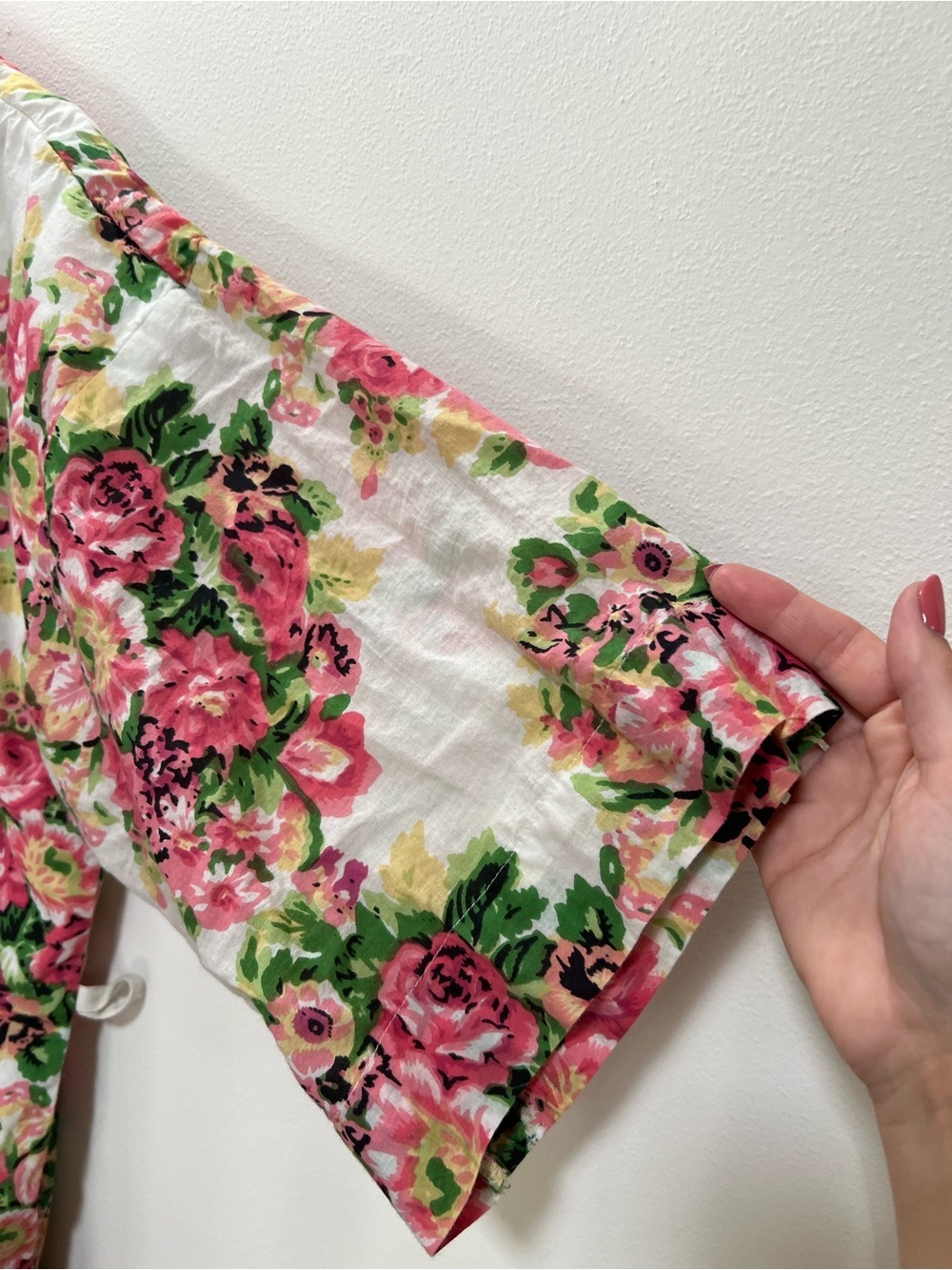 Handmade Floral Cotton Robe size small/medium - Picture 3 of 7